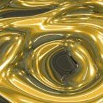 Abstract golden liquid with swirling patterns